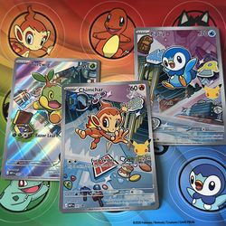 Pokemon first partners illustrations Sinnoh trio