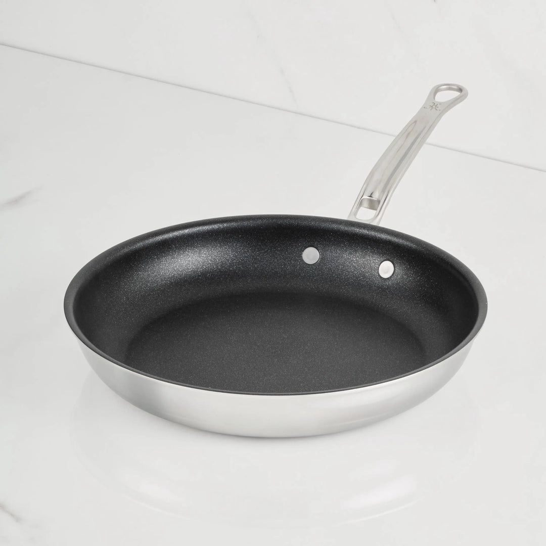 Polished Clad Stainless Steel Skillets with TITUM® Nonstick