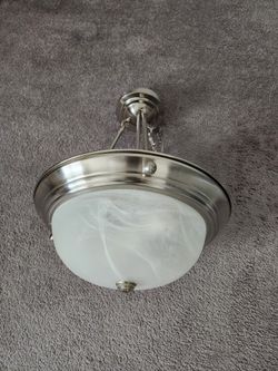 Brushed Nickel Large Pendant Chandelier