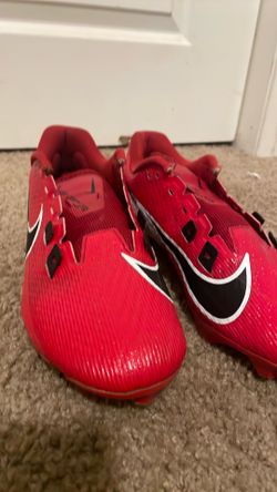 these used Nike Vapor Edge Speed 360 2 Football Cleats (University Red/Black colorway