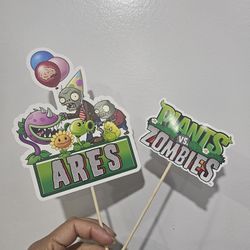 Plants Vs Zombies Cake Topper