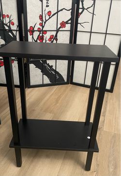 Black 2-Tier Side Table