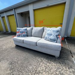 Light Gray 3 Seater Couch/ Sofa