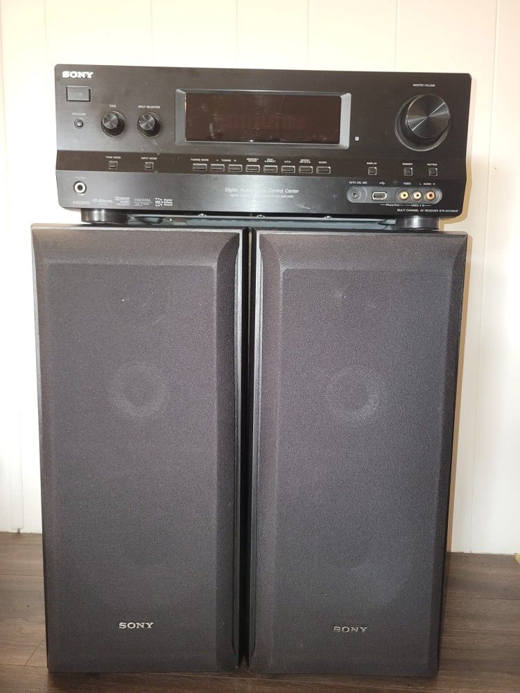 Sony Stereo Receiver and Speakers