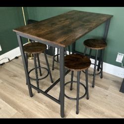 4 Bar Stools + Table [$60]