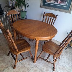 DINNER  TABLE  AND CHAIRS.  