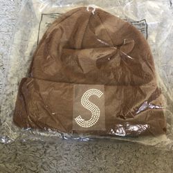 Supreme Swarovski S Logo Beanie (brown) 
