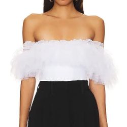 NWT FREE PEOPLE Intimately White Big Love Bodysuit XS