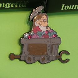 Disney Grumpy Mining Car Enamel Metal Pin Blind Box Series 