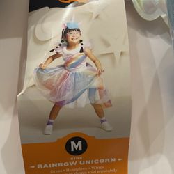 Rainbow Unicorn Halloween Costume Size M