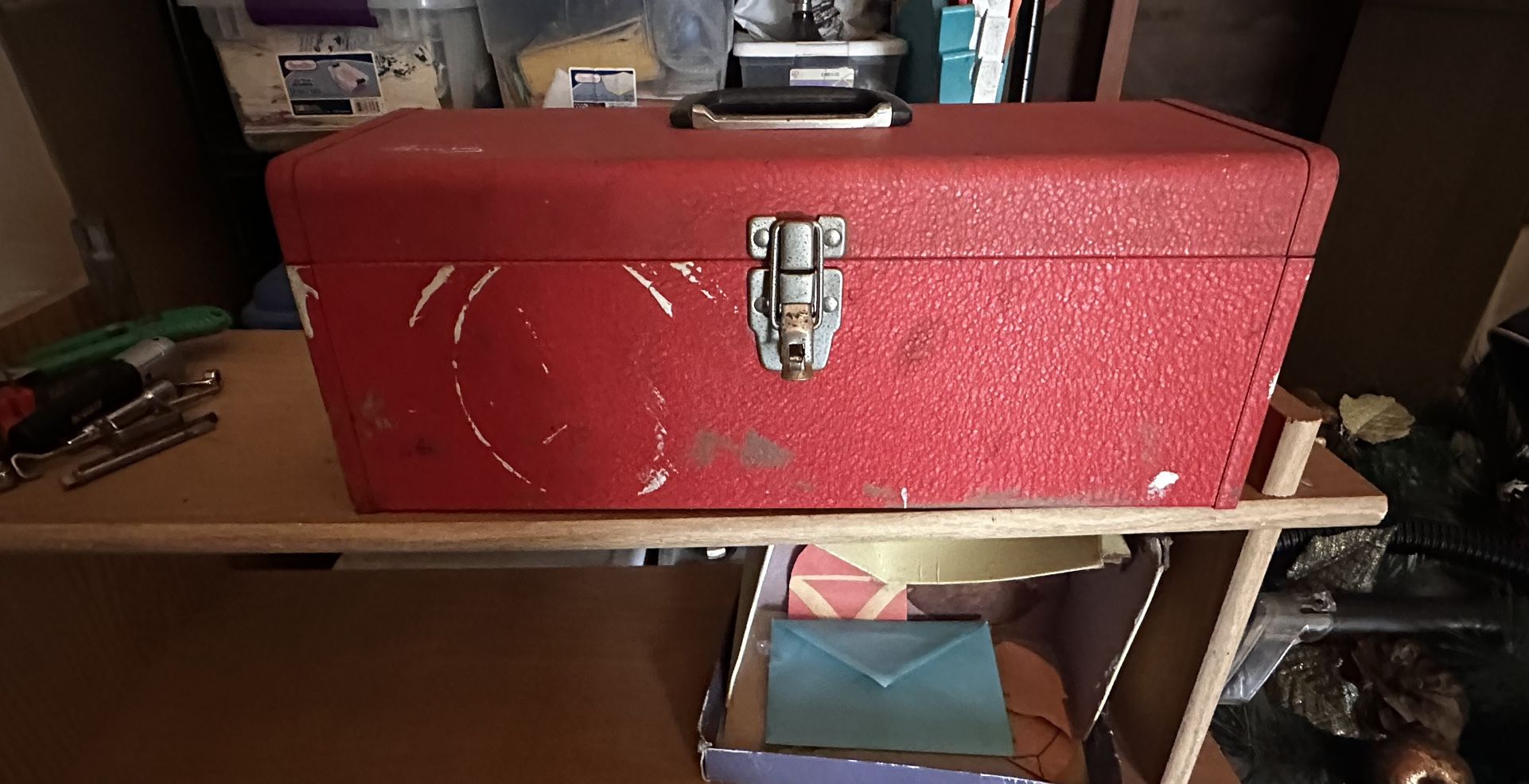 Tool Box And Measuring Tape