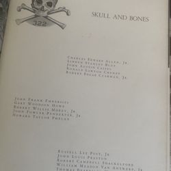 Antique 1958 Yale Banner Book Skull Bones 