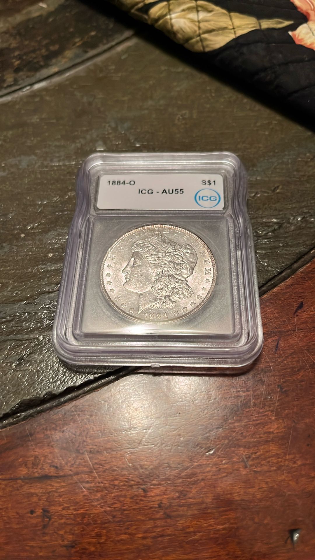1884-O Morgan Silver Dollar Graded AU55 UNC
