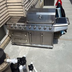 ducane meridian stainless steel gas grill with warming drawer