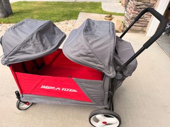 Radio Flyer Folding Stroller Wagon with Canopies
