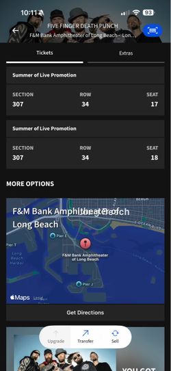 2 tickets for Cody Jinks & Five Finger Death Punch