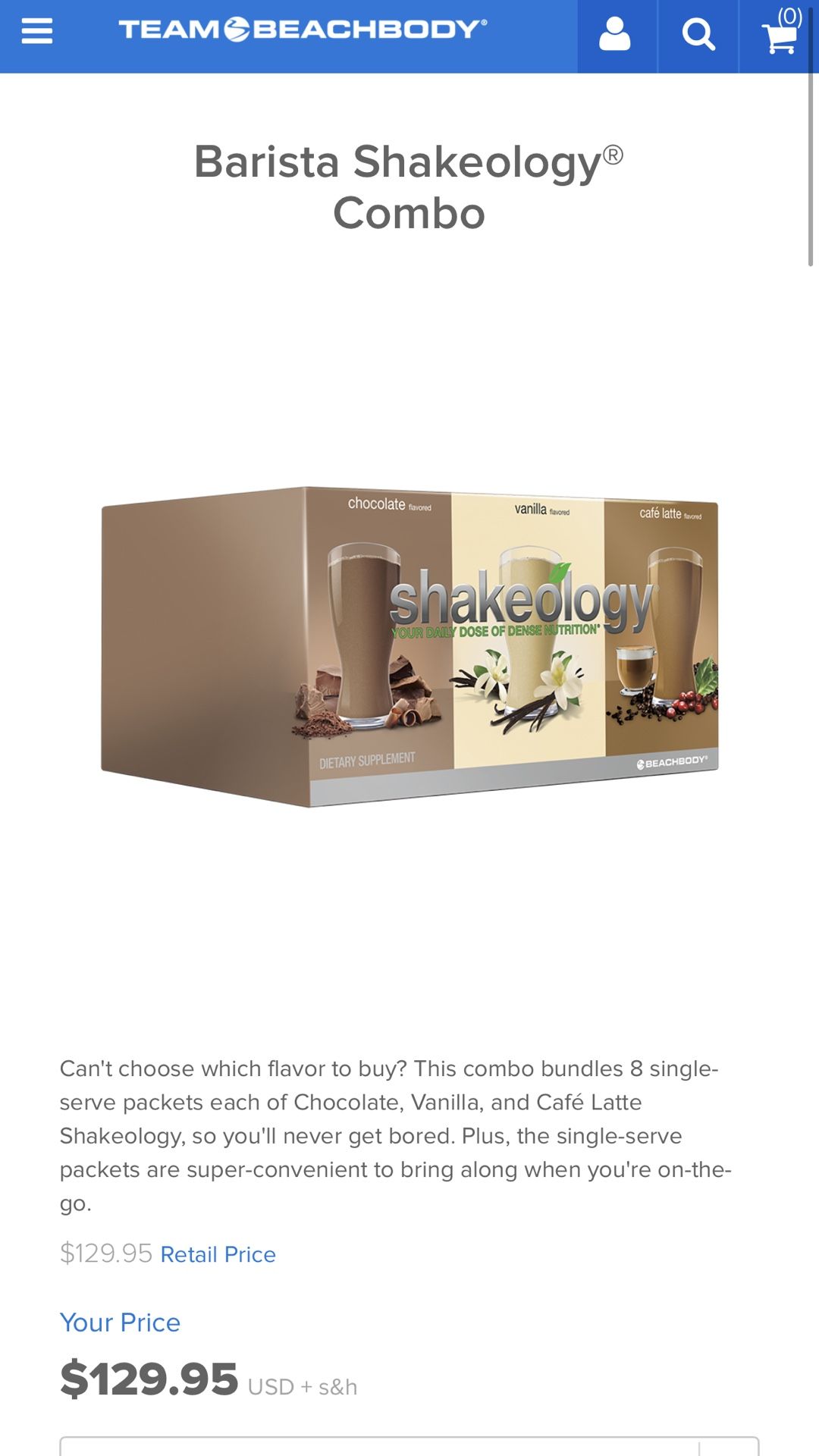 Beachbody Vegan shakeology Barista Combo