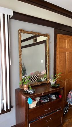 Vintage gold mirror