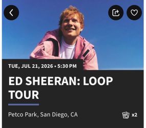 Ed Sheeran Concert Tickets