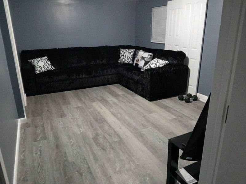 Black Cozy Couch Sectional $700