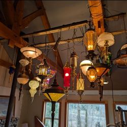 Vintage Mid Century Swag Lamps