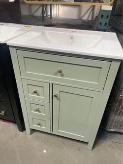 $165 Each Solid Wood Frame 24” Bathroom Vanity w/ Sink Storage Cabinet