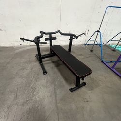 $125.00. Bench Press Set Chest Press Machine with Independent Converging Arms and Dumbbell Rack 