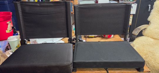 Set of 2 Black Stadium Seats