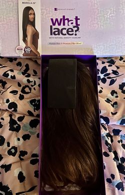 Wig Blended With Real Human Hair , It’s Long And Light Brown