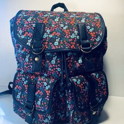 Pep Rally Vintage Woman's Backpack, Floral Pink, Multicolor.New