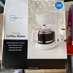 White Coffee Maker 12 Cups