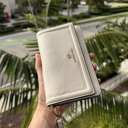 Michael Kors MK Pebbled Leather Large Wallet, Small Crossbody 