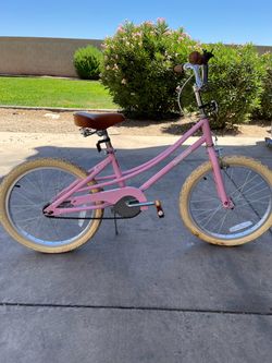 Joy Star Kids Pink Bicycle with Cream Tires