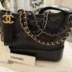 Gabrielle Hobo Quilted Aged Calfskin Small