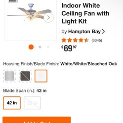 Hampton Bay Ceiling Can 42” White