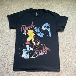 black shirt with pooh shiesty graphic