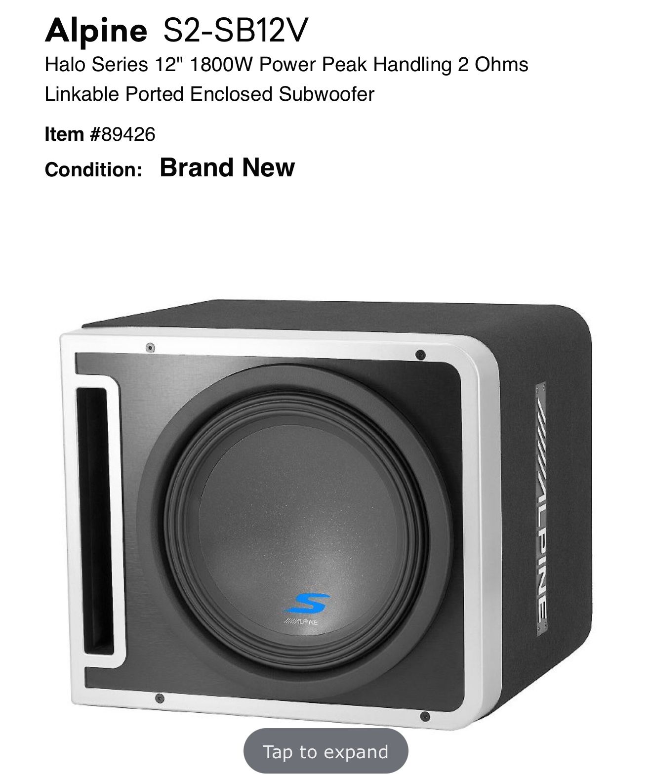 Alpine Subwoofer