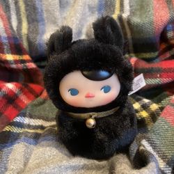 Popmart Pucky Black Cat Roly Poly Plush Durama
