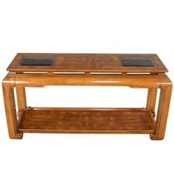 Vintage Schnadig Chinoiserie Ming Style With Chow Legs Console Sofa Table  MCM