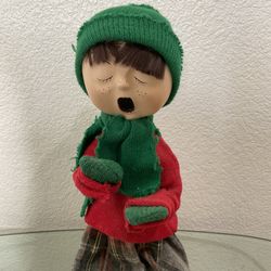 Vintage Christmas Caroling Doll  80s Caroling Kids Caroling Dolls 