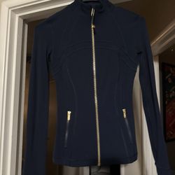 Lululemon Navy Blue Gold Zipper Women’s Define Jacket Size 2 