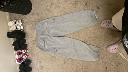 Grey Proclub heavyweight fleece cargo pants