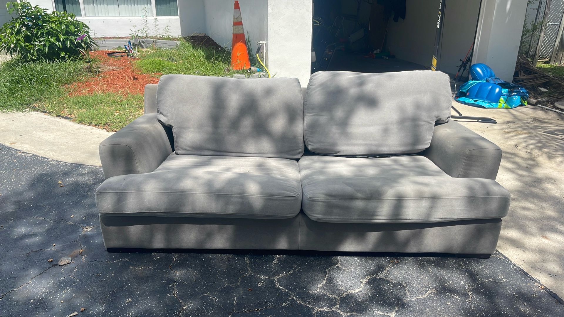 Grey Sofa Large Cushions