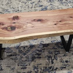 Cedar Entryway / End‐of‐Bed Bench – Handcrafted Solid Wood