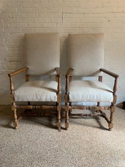 RH Restoration Hardware 1890 ENGLISH BAROQUE UPHOLSTERED Chairs
