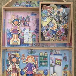 Used Magnetic Dressed Up Wooden Toys