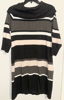 Gray and Black Sweater Dress