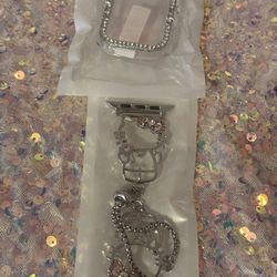 Brand New Hello Kitty Bling Apple Watch Case and Straps