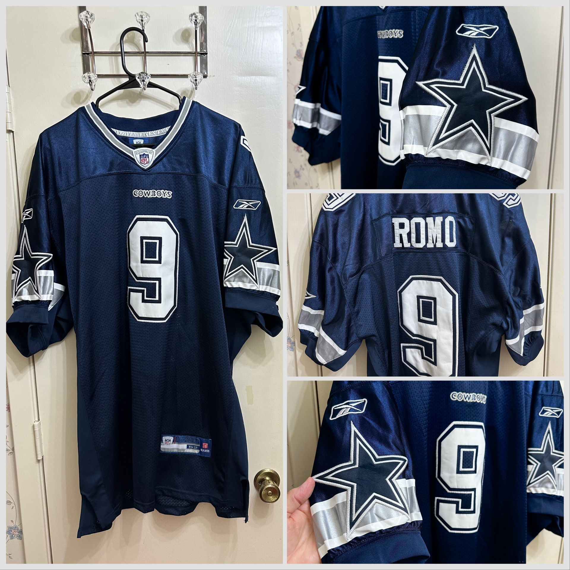 Dallas Cowboys #9 Romo Stitched Jersey By Reebok Size 52