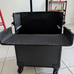Professional Makeup Case on Wheels Aluminum, Removable Tray with Adjustable Dividers, 4 Wheel